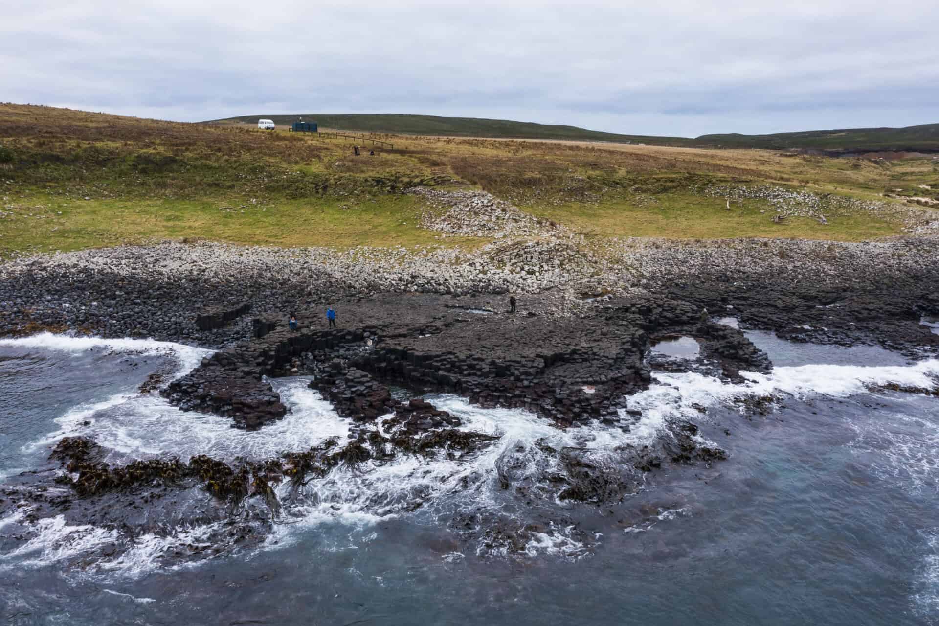 basalt columns chatham islands rugged tour
